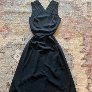 Aritzia Wilfred Black Halterneck Midi Dress